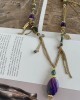 Long Green Purple Necklace