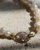 Zircon Locket Pearl Bracelet