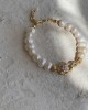 Zircon Locket Pearl Bracelet