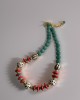 Turqoise Coral Ceramic Necklace