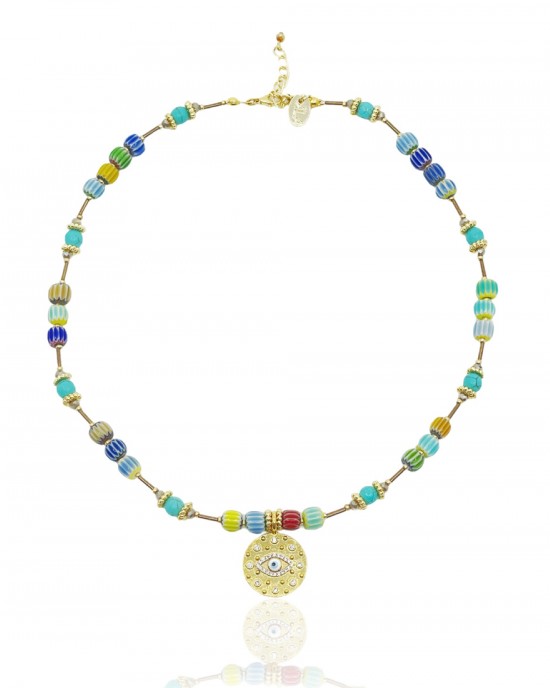 Colorful Eye Necklace