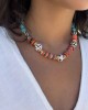 Turqoise Coral Ceramic Necklace