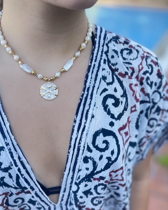 Pearl Medallion Necklace