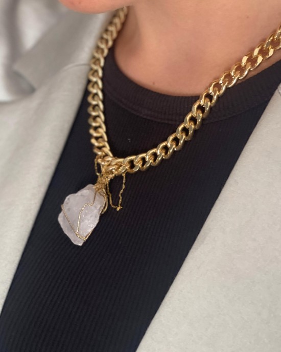 Calcite Gold Chain Necklace