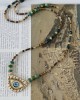 Turqoise Crystal Jade Ceramic Eye Necklace