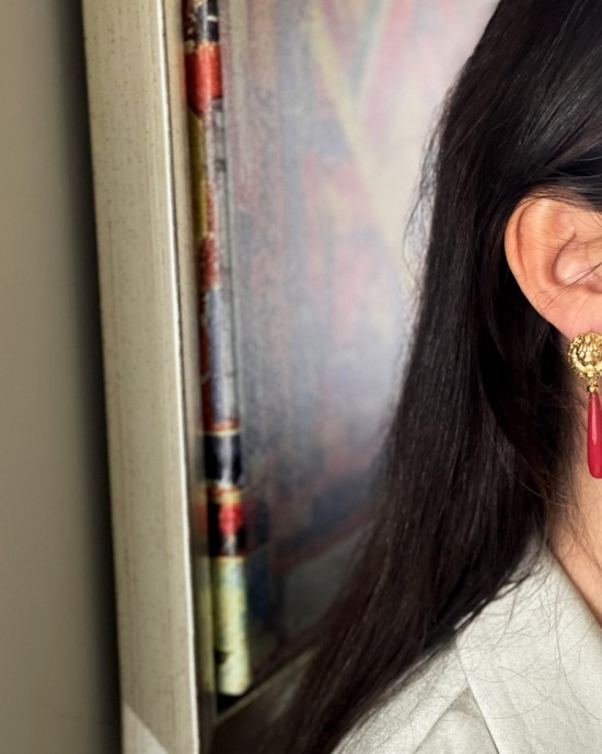 Red Lion Earrings